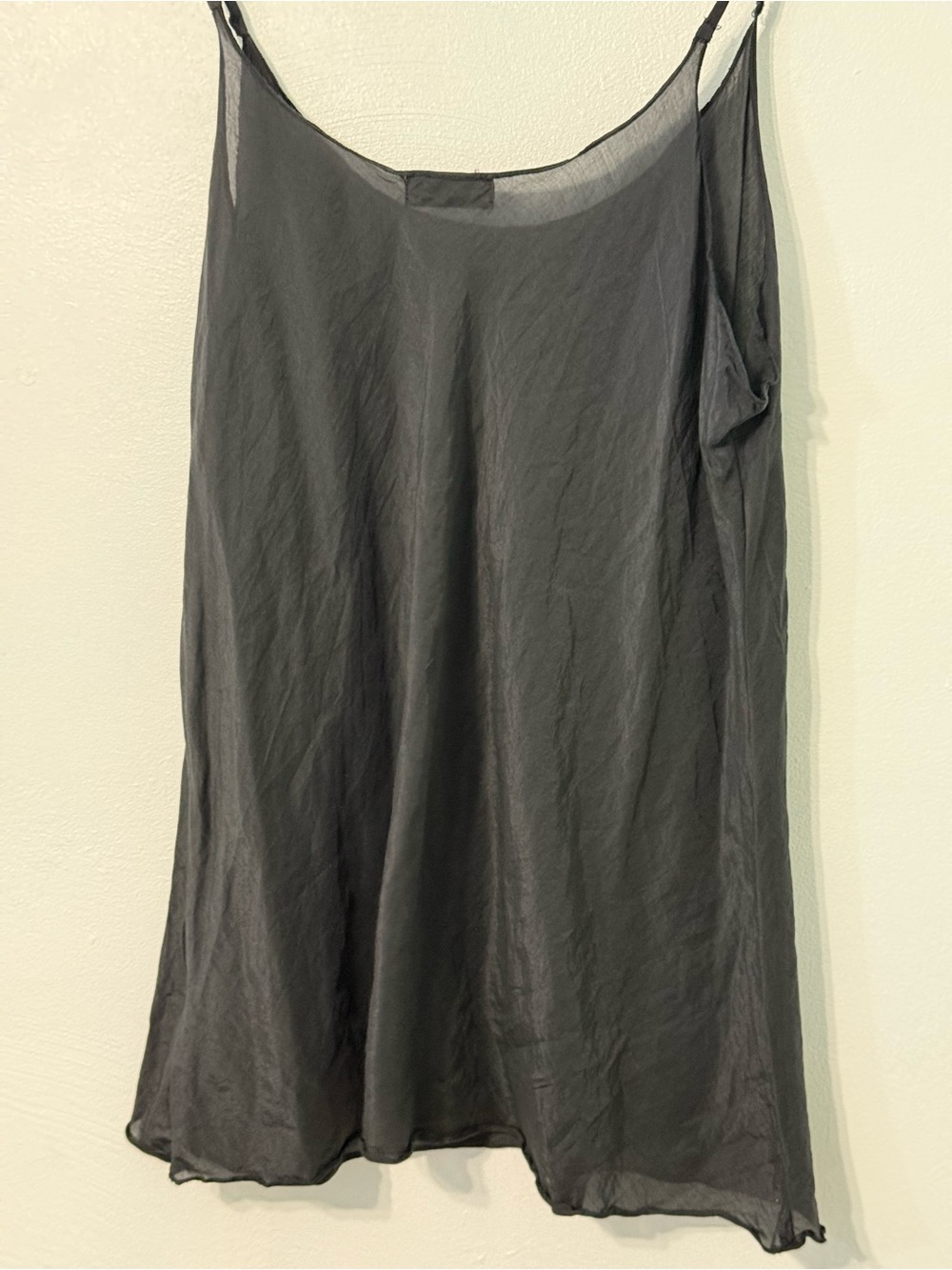 CP Shades Black Sheer Camisole with Adjustable Straps silk blend XL - Picture 5 of 7
